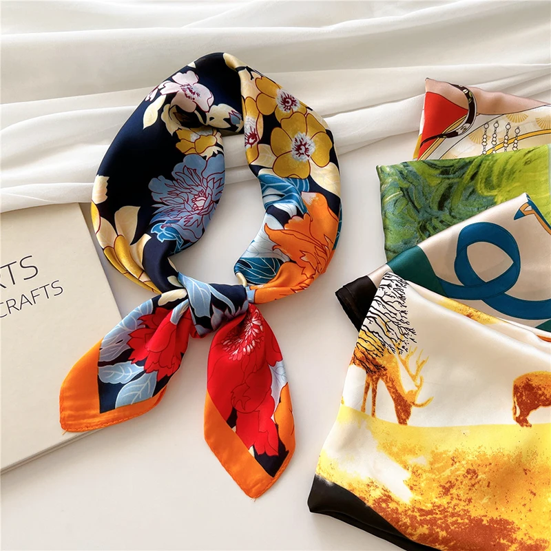Women Fashion Print Small Neck Scarfs Flower Leaves Square Silk Scarf Neckerchief Shawl Wrap Satin Scarf Female Fashion Bandana
Women Fashion Print Small Neck Scarfs Flower Leaves Square Silk Scarf Neckerchief Shawl Wrap Satin Scarf Female Fashion Bandana