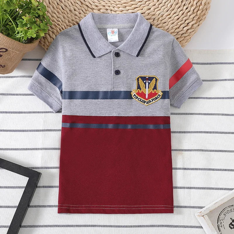 Child Summer Clothing Cotton Boys Collar Polo Shirt Kid Top Teenagers t shirts Lapel Embroidery Fabric Tee baby 3-14age clothing
Child Summer Clothing Cotton Boys Collar Polo Shirt Kid Top Teenagers t shirts Lapel Embroidery Fabric Tee baby 3-14age clothing