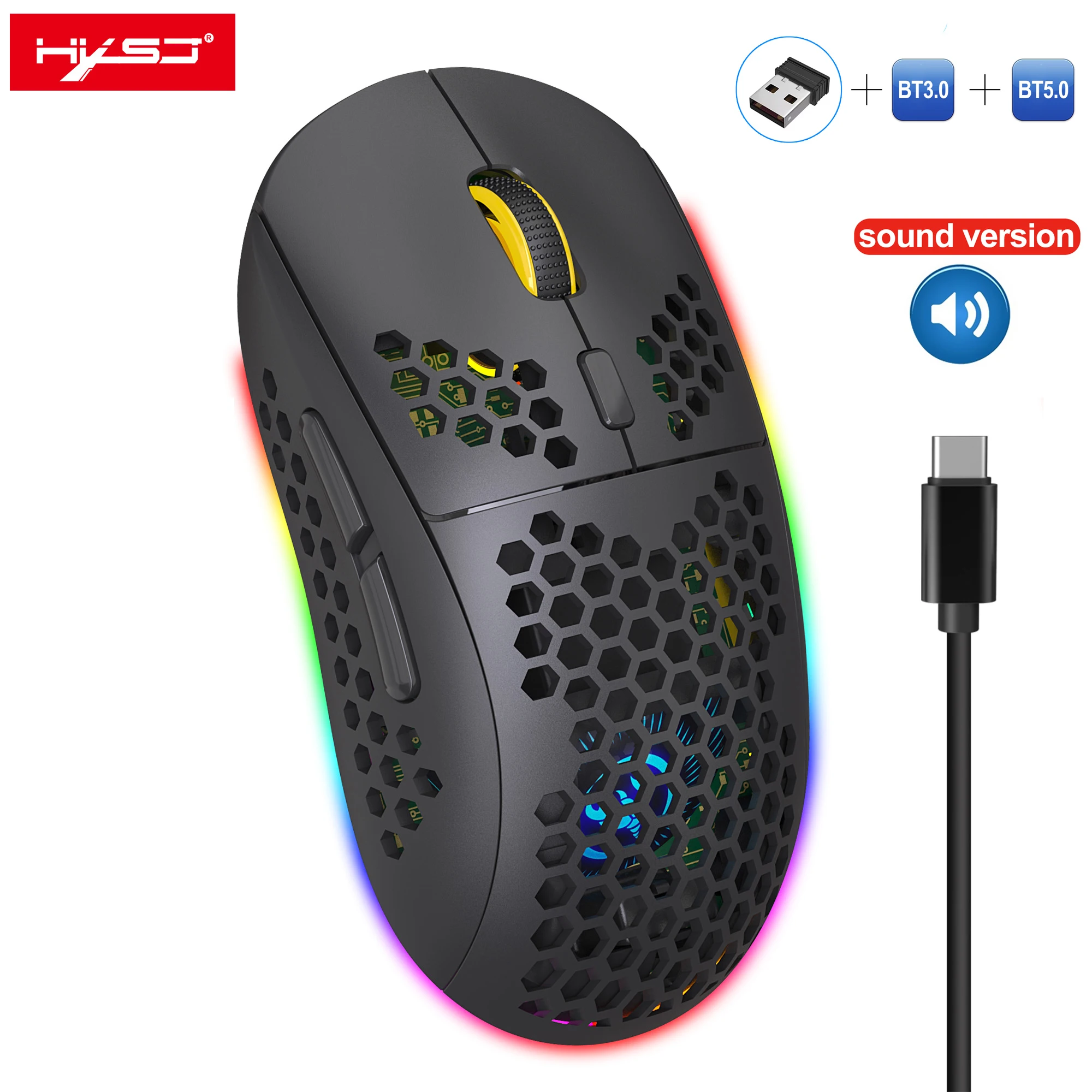 Беспроводная мышь HXSJ 2,4G RGB, светящаяся перезаряжаемая оптическая мышь из АБС-пластика, 3 режима, 3600DPI, 6 кнопок, игровая мышь для ноутбука, ПК, г...
Беспроводная мышь HXSJ 2,4G RGB, светящаяся перезаряжаемая оптическая мышь из АБС-пластика, 3 режима, 3600DPI, 6 кнопок, игровая мышь для ноутбука, ПК, г...