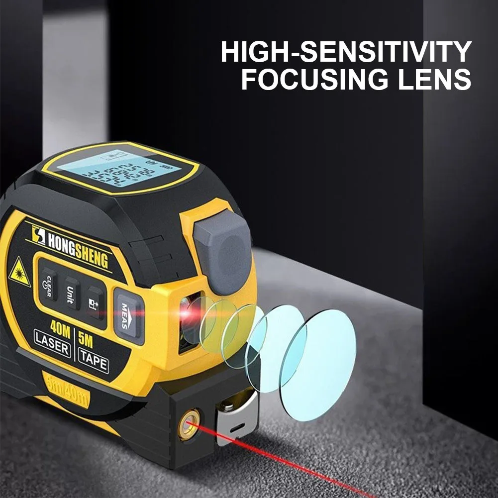 5m Tape Ruler Laser Distance Meter Measuring Laser Tape Measure Digital Laser Rangefinder Digital Electronic Roulette Stainless
5m Tape Ruler Laser Distance Meter Measuring Laser Tape Measure Digital Laser Rangefinder Digital Electronic Roulette Stainless