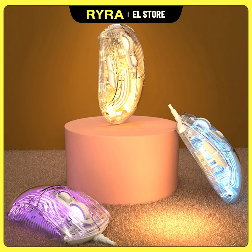 RYRA Transparent Wired Wireless Bluetooth Mouse 7200DPI Mute RGB Colorful 6 Keys Dual/three Mode Game Electronic Competition
RYRA Transparent Wired Wireless Bluetooth Mouse 7200DPI Mute RGB Colorful 6 Keys Dual/three Mode Game Electronic Competition