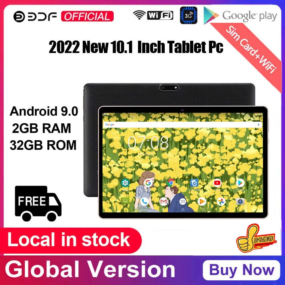 New Original 10.1 Inch Tablets Android 9.0 Quad Core 3G Phone Call Google Play 2GB RAM 32GB ROM Tablet Pc WiFi Bluetooth Type-C
New Original 10.1 Inch Tablets Android 9.0 Quad Core 3G Phone Call Google Play 2GB RAM 32GB ROM Tablet Pc WiFi Bluetooth Type-C