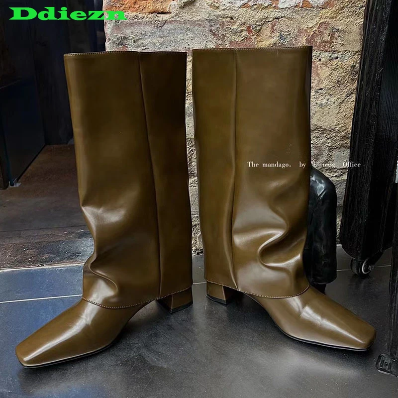 Knee-High Women Pumps Long Boots Shoes Square Toe Fashion Slip-On Modern Ladies Chelsea Boots Autumn New Black Female Shoes
Knee-High Women Pumps Long Boots Shoes Square Toe Fashion Slip-On Modern Ladies Chelsea Boots Autumn New Black Female Shoes