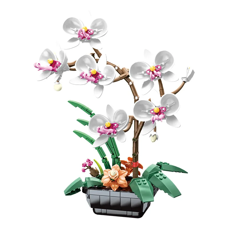 White Phalaenopsis Building Blocks Succulent Plant Potted Building Blocks JK29012 Romantic Set Assembled Toy Girl Gift
White Phalaenopsis Building Blocks Succulent Plant Potted Building Blocks JK29012 Romantic Set Assembled Toy Girl Gift