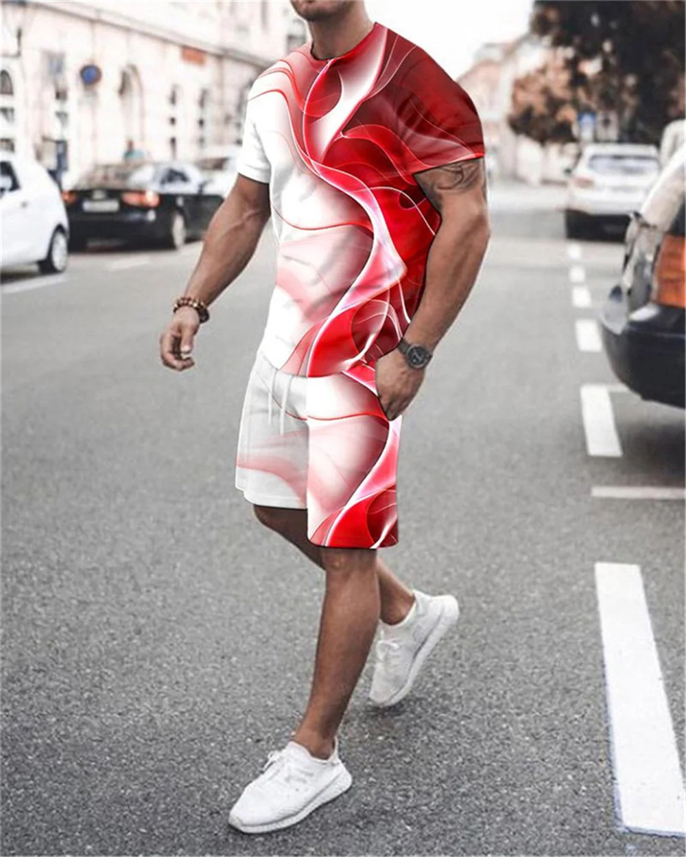 Summer Trend men's Suit Casual Streetwear New Men Set Tracksuit For Man Oversized Running Sportswear O-neck T-shirt 2-piece Sets
Summer Trend men's Suit Casual Streetwear New Men Set Tracksuit For Man Oversized Running Sportswear O-neck T-shirt 2-piece Sets