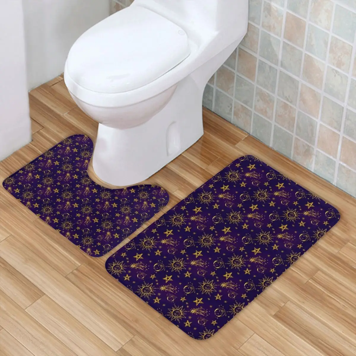 Retro Moon Designs Bath Mat Magic Astrology Toilet Washable 2 Piece Bathroom Mat Set Modern Polyester Bathroom Rug
Retro Moon Designs Bath Mat Magic Astrology Toilet Washable 2 Piece Bathroom Mat Set Modern Polyester Bathroom Rug