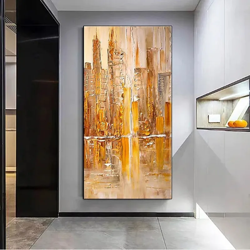 Hand Painted Oil Painting On Canvas No Framed Vertical Abstract Landscape Modern Impression Decoration
Hand Painted Oil Painting On Canvas No Framed Vertical Abstract Landscape Modern Impression Decoration
