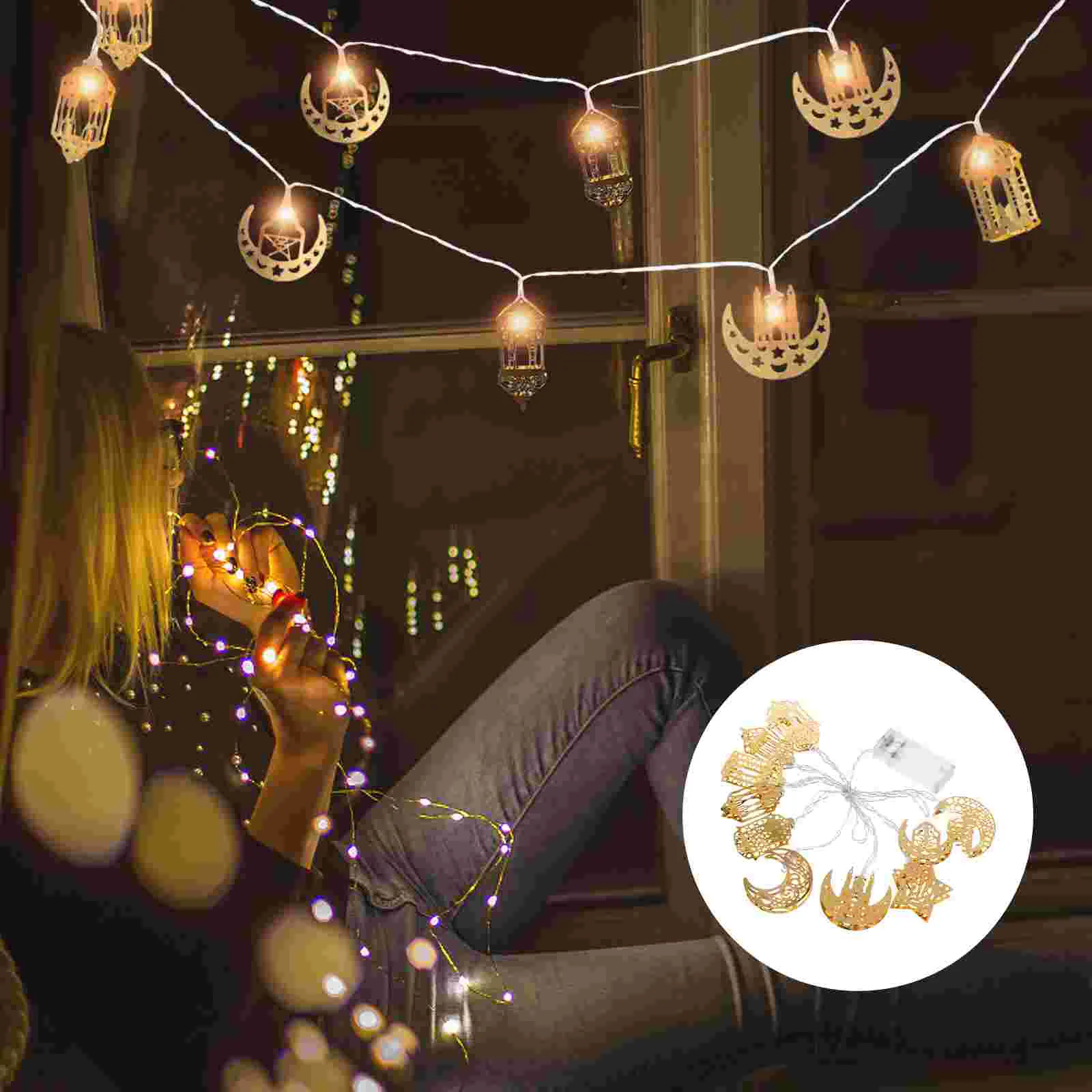 Moon Star String Lights 10 LEDs Ramadan String Lights Eid Mubarak Ornaments for Eid Festival Christmas Bedroom Garden
Moon Star String Lights 10 LEDs Ramadan String Lights Eid Mubarak Ornaments for Eid Festival Christmas Bedroom Garden