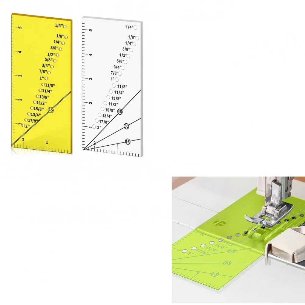 Yellow /Transparent Acrylic Seam Guide Ruler for Sewing Machine / Perforated Seam Gauge, Perforated Seam Gauge
Yellow /Transparent Acrylic Seam Guide Ruler for Sewing Machine / Perforated Seam Gauge, Perforated Seam Gauge