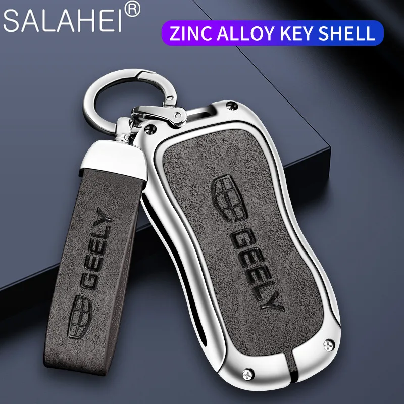 

Zinc Alloy Car Key Cover Case Shell For Geely Tugella Azkarra FY11 Xingyue Boyue Atlas Pro New Emgrand GS X6 SUV EC7 Accessories