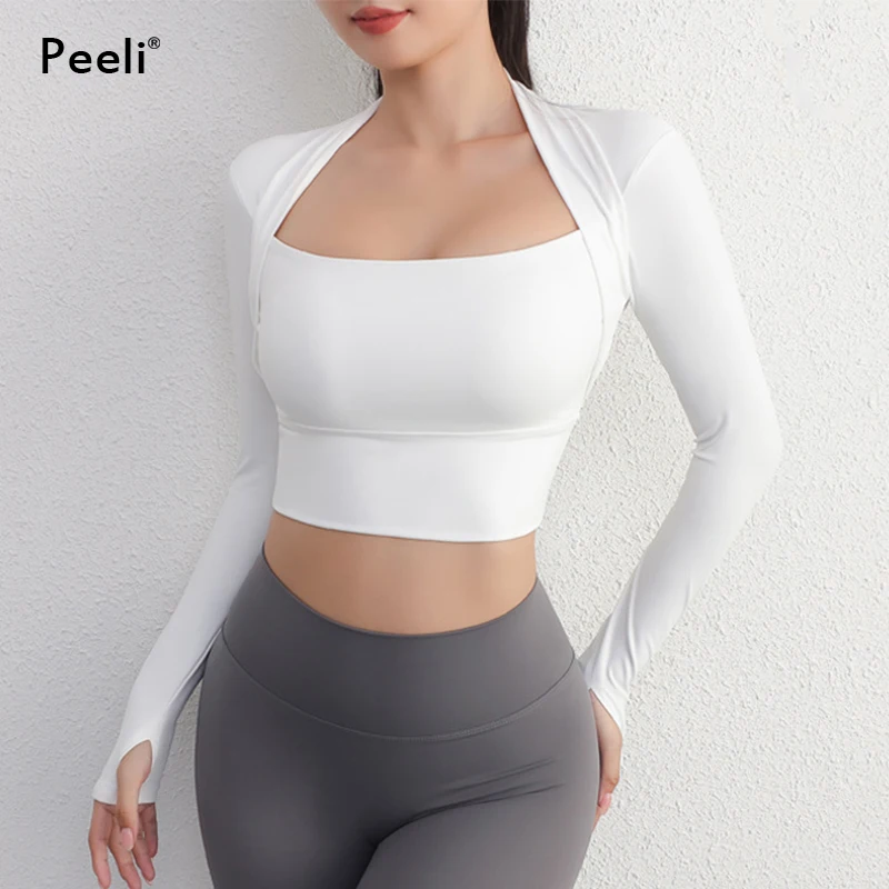 Yoga Shirts Women Gym Crop Tops Long Sleeve Gym Sports Top with Pad Breathable Running T-Shirts Fitness Workout Yoga Clothing
Yoga Shirts Women Gym Crop Tops Long Sleeve Gym Sports Top with Pad Breathable Running T-Shirts Fitness Workout Yoga Clothing