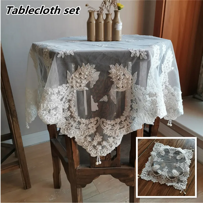 European retro hand beaded embroidered square tablecloth table mat set furniture appliances christmas wedding party decoration
European retro hand beaded embroidered square tablecloth table mat set furniture appliances christmas wedding party decoration