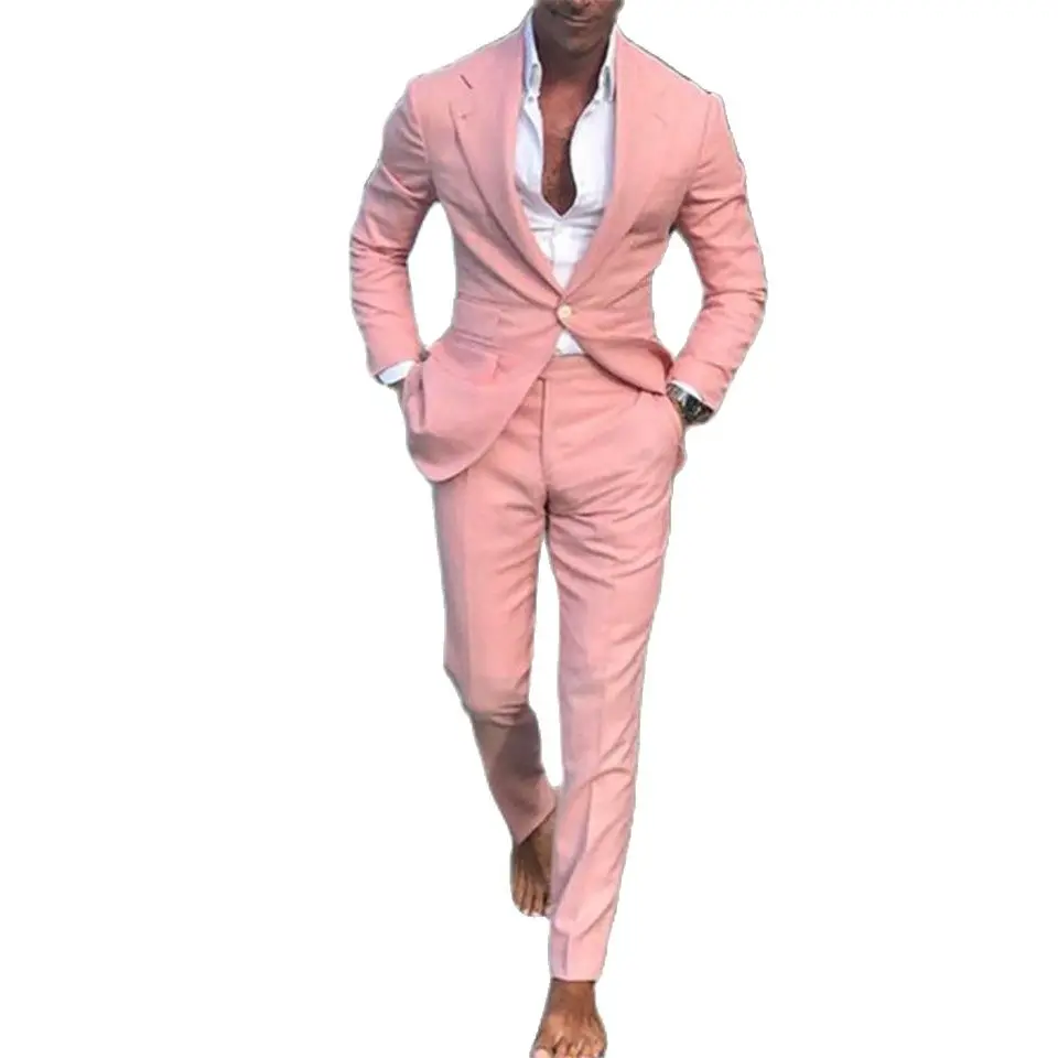 New Men’s Suit Smolking Noivo Terno Slim Fit Easculino Evening Suits For Men Pink Wedding Ball Groom Best Man
New Men’s Suit Smolking Noivo Terno Slim Fit Easculino Evening Suits For Men Pink Wedding Ball Groom Best Man