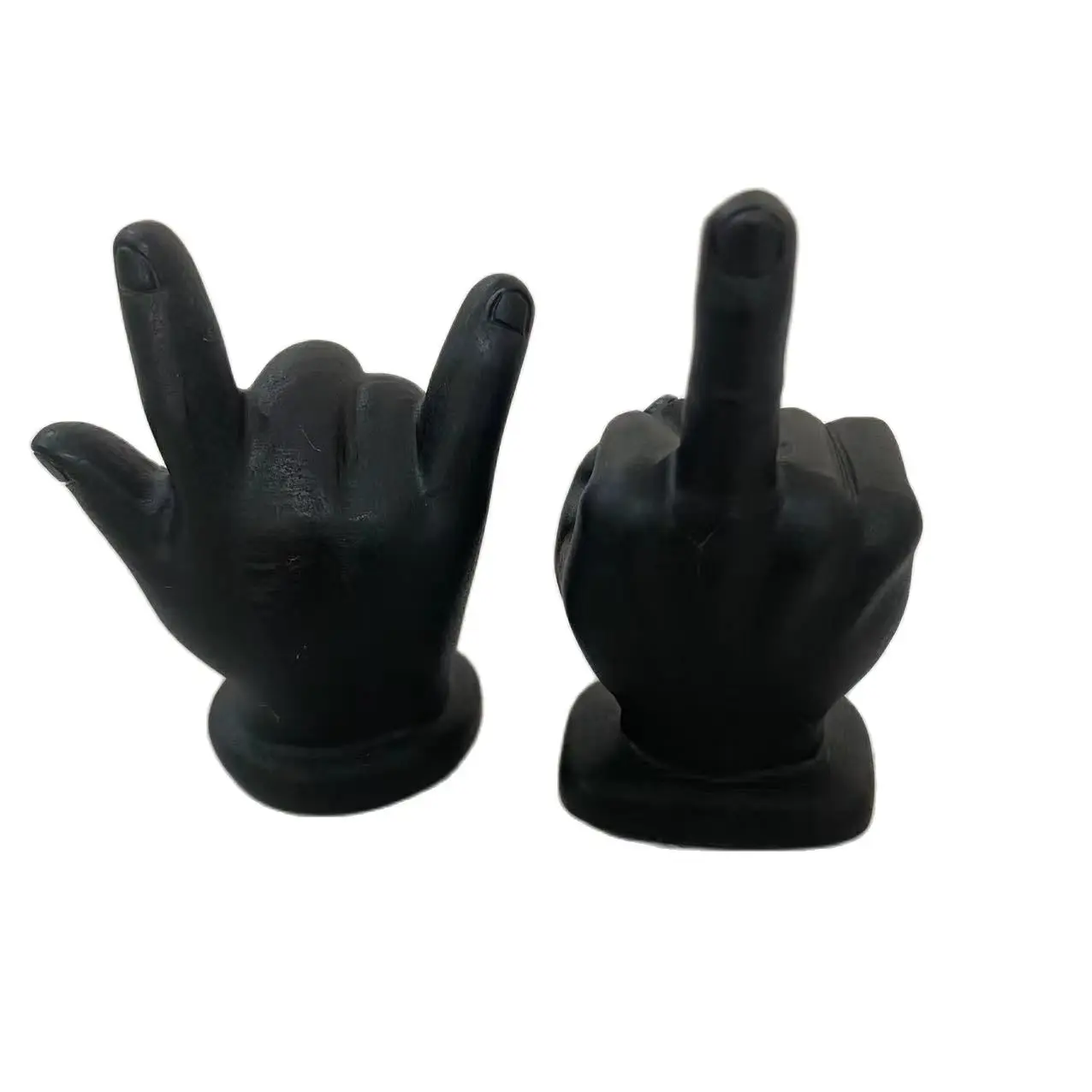 

1Pcs Natural Obsidian Quartz Decor Finger Gesture Desk Statues Hand Sculpture for Home Living Room Cabinet Shelf Figurines Home