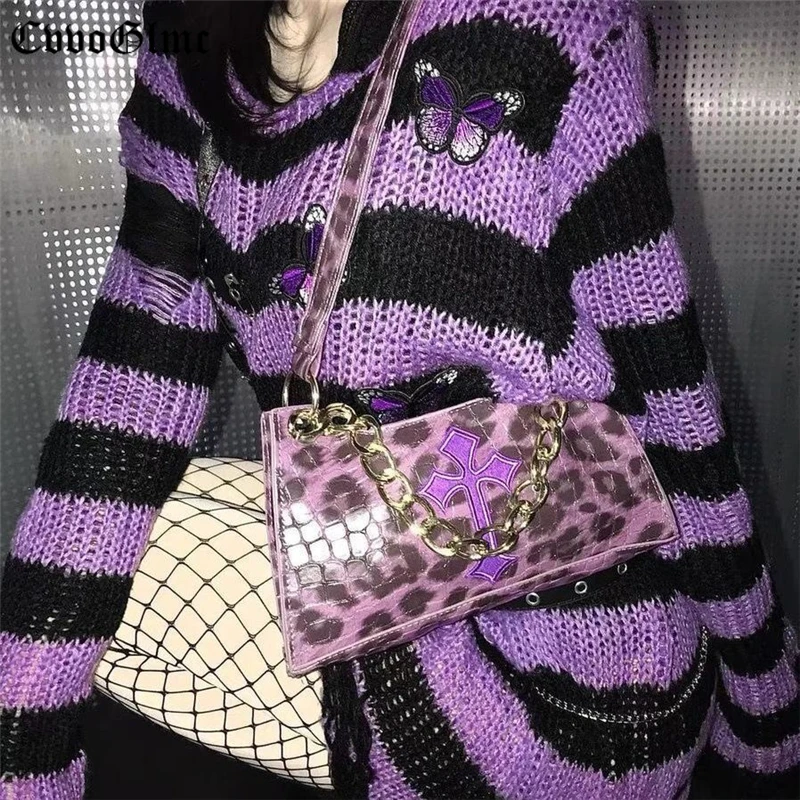 Punk Dark Shoulder Underarm Bag Women Fashion Purple Crossbody Purse and Handbags Y2K Pu Leather Leopard Print Sac A Main Femme
Punk Dark Shoulder Underarm Bag Women Fashion Purple Crossbody Purse and Handbags Y2K Pu Leather Leopard Print Sac A Main Femme