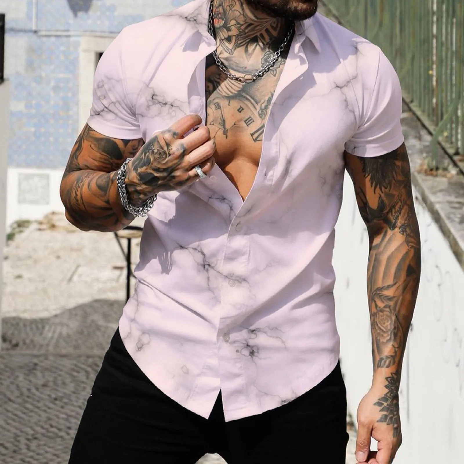 Tech 2 Men Spring Summer Single Breasted Casual Lapel Full Print Beach Short Sleeve Vacation Outdoor Large Shirt Sleeve Casual
Tech 2 Men Spring Summer Single Breasted Casual Lapel Full Print Beach Short Sleeve Vacation Outdoor Large Shirt Sleeve Casual