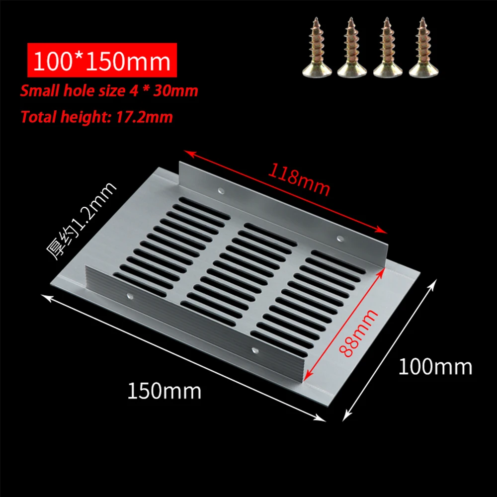 Алюминиевая вентиляционная решетка для шкафа
Алюминиевая вентиляционная решетка для шкафа