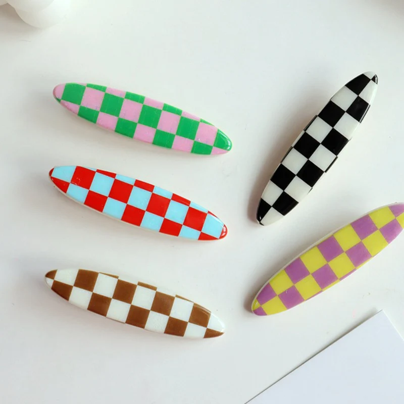 New Fashion Plaid Hair Clips Sweet Barrettes Vintage Colorful Grid Plaid Geometric Alloy Side Clip for Women Hair Accessories
New Fashion Plaid Hair Clips Sweet Barrettes Vintage Colorful Grid Plaid Geometric Alloy Side Clip for Women Hair Accessories