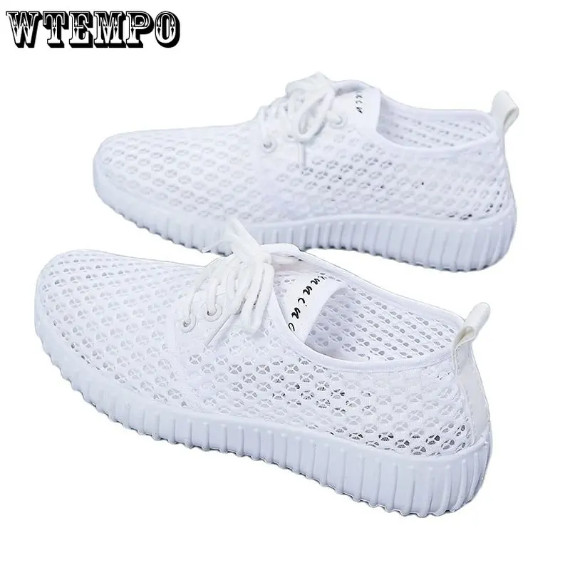 Женская сетчатая обувь WTEMPO, белая дышащая летняя тонкая обувь на плоской подошве, повседневная женская обувь с вырезами, Прямая поставка
Женская сетчатая обувь WTEMPO, белая дышащая летняя тонкая обувь на плоской подошве, повседневная женская обувь с вырезами, Прямая поставка