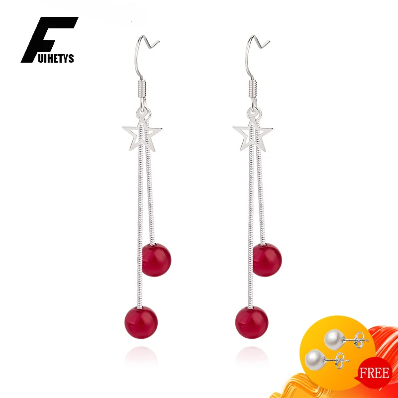 Trendy Earrings Silver 925 Jewelry Accessories for Women Wedding Engagement Created Red Pearl Star Shape Drop Earrings Wholesale
Trendy Earrings Silver 925 Jewelry Accessories for Women Wedding Engagement Created Red Pearl Star Shape Drop Earrings Wholesale