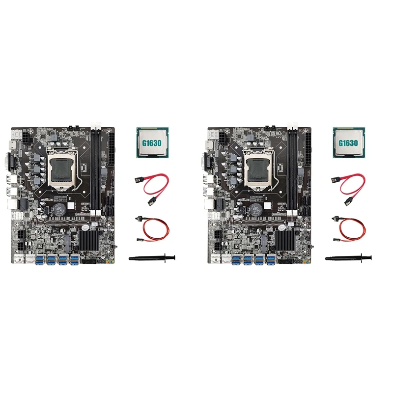 HOT-2X B75 ETH Mining Motherboard 8XPCIE To USB+G1630 CPU+Thermal Grease+SATA Cable+Switch Cable LGA1155 Miner Motherboard
HOT-2X B75 ETH Mining Motherboard 8XPCIE To USB+G1630 CPU+Thermal Grease+SATA Cable+Switch Cable LGA1155 Miner Motherboard