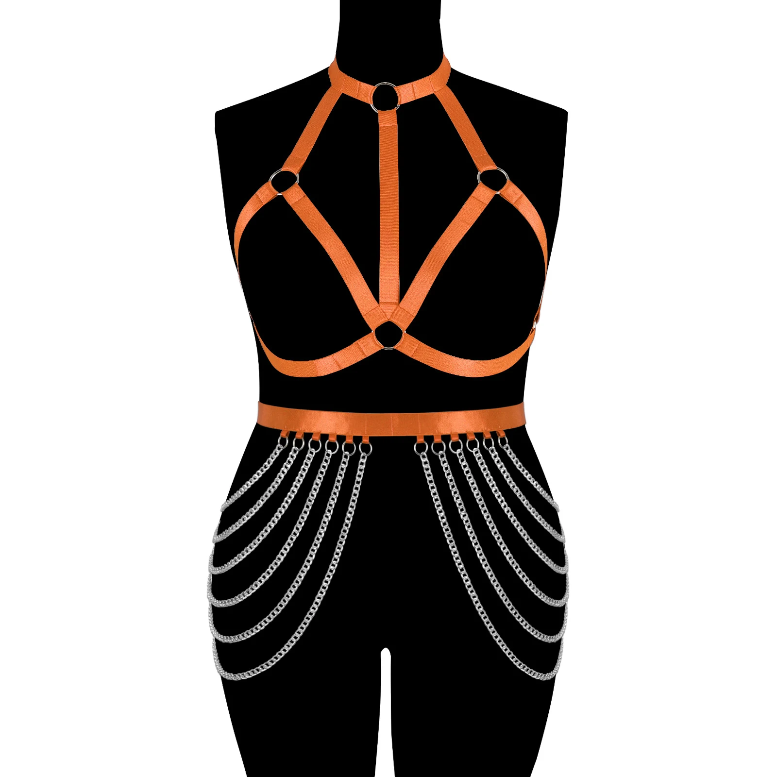 Women Bondage Elastic Crop Top Bra Garter Body Harness Cage Set Goth Hollow Sexy Lingerie Leg Stockings Harness Belt
Women Bondage Elastic Crop Top Bra Garter Body Harness Cage Set Goth Hollow Sexy Lingerie Leg Stockings Harness Belt