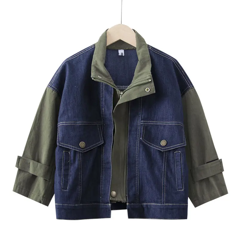 2023 Kids Baby Girls Coat Fashion Black Patchwork Denim Jackets Tops Spring Autumn Children Clothes Teen Girl Jackets Outwear
2023 Kids Baby Girls Coat Fashion Black Patchwork Denim Jackets Tops Spring Autumn Children Clothes Teen Girl Jackets Outwear