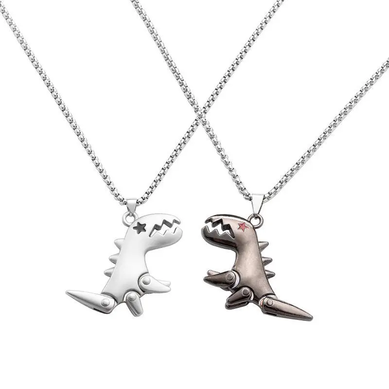 New Cute Cartoon Dinosaur Pendant Necklace Stainless Steel Long Chains Hip Hop Necklace Neck Chain Couple Necklace Jewelry Gifts
New Cute Cartoon Dinosaur Pendant Necklace Stainless Steel Long Chains Hip Hop Necklace Neck Chain Couple Necklace Jewelry Gifts