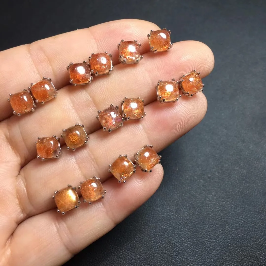 1 Pair Fengbaowu Natural Stone Gold Sunstone Square Cabochon Earring Ear Stud 925 Sterling Silver Crystal Fashion Jewelry Gift
1 Pair Fengbaowu Natural Stone Gold Sunstone Square Cabochon Earring Ear Stud 925 Sterling Silver Crystal Fashion Jewelry Gift