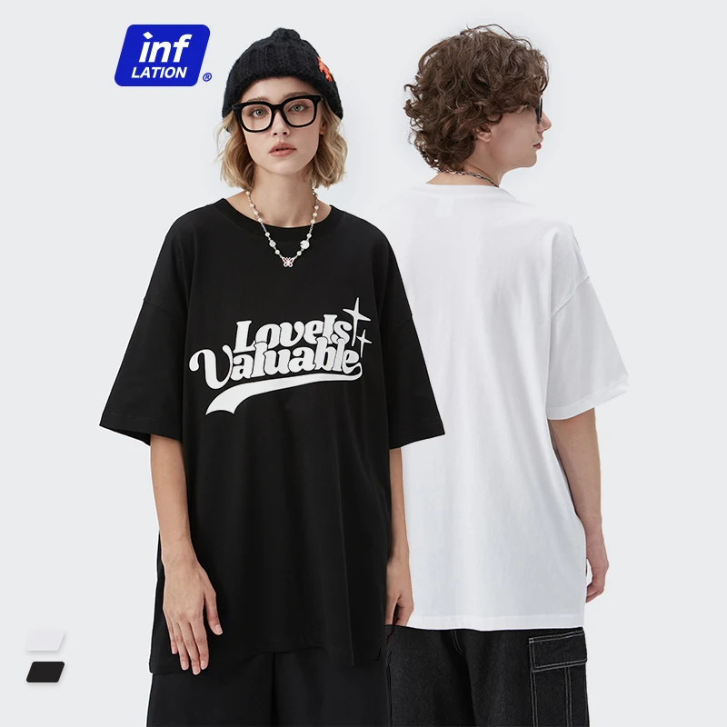 INFLATION Thick Plate Letter Printed Tees Unisex Hip-hop Short-sleeved Men's T-shirt Couple Matching Oversize Tees
INFLATION Thick Plate Letter Printed Tees Unisex Hip-hop Short-sleeved Men's T-shirt Couple Matching Oversize Tees