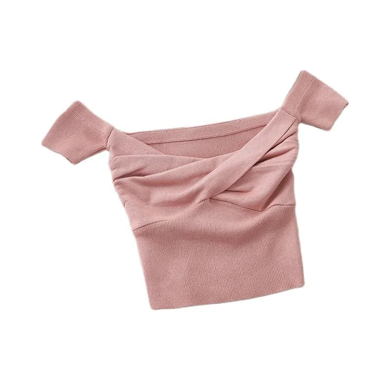 crop top female knitted or crocheted, short shoulder shirt for women, summer 2021
crop top female knitted or crocheted, short shoulder shirt for women, summer 2021