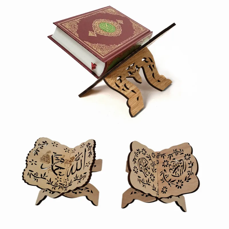 Muslim Eid Mubarak Wooden Bible Hollow Shelf Ornament Islam Book Storage Display Rack Table Stand Ramadan for Home Decor
Muslim Eid Mubarak Wooden Bible Hollow Shelf Ornament Islam Book Storage Display Rack Table Stand Ramadan for Home Decor