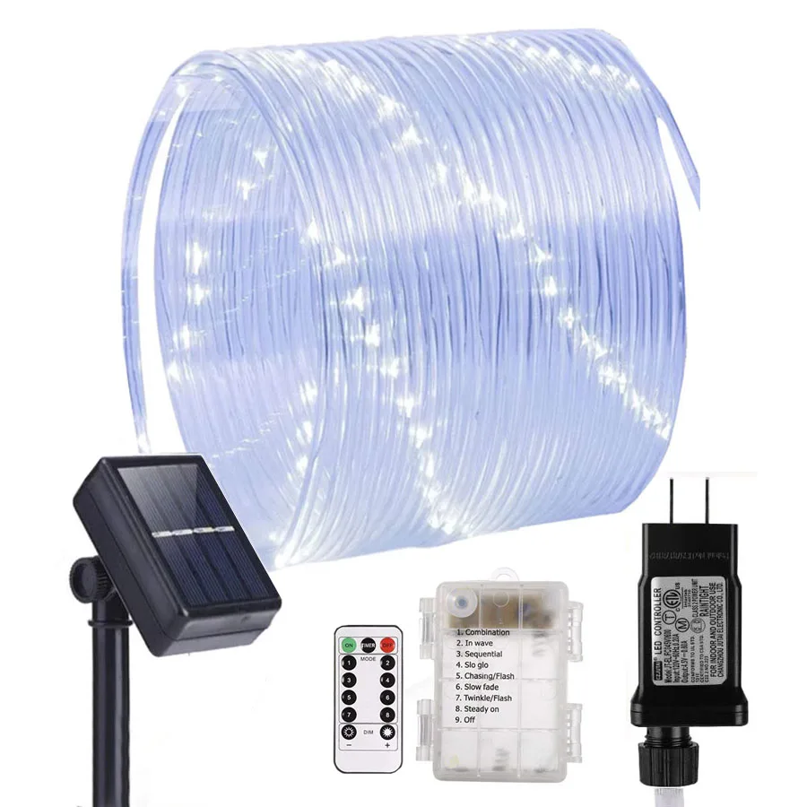 Solar Rope Lights Outdoor Solar PVC Tube Fairy String Lights Waterproof LED Rope Light for Pool Balcony Tree Garden Fence Decor
Solar Rope Lights Outdoor Solar PVC Tube Fairy String Lights Waterproof LED Rope Light for Pool Balcony Tree Garden Fence Decor