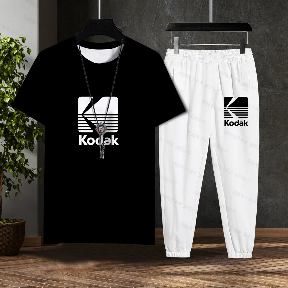 Корейский Костюм Kodak для фотографирования с логотипом футболка и брюки Мужская Ретро-футболка с коротким рукавом и круглым вырезом с 3D-прин...
Корейский Костюм Kodak для фотографирования с логотипом футболка и брюки Мужская Ретро-футболка с коротким рукавом и круглым вырезом с 3D-прин...