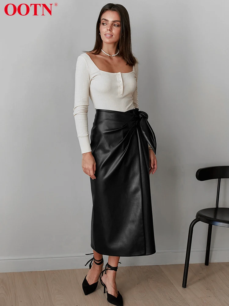 Черные прямые юбки OOTN из искусственной кожи с высокой талией 2022, однотонные офисные длинные юбки с разрезом, Женская Осенняя уличная юбка до...
Черные прямые юбки OOTN из искусственной кожи с высокой талией 2022, однотонные офисные длинные юбки с разрезом, Женская Осенняя уличная юбка до...