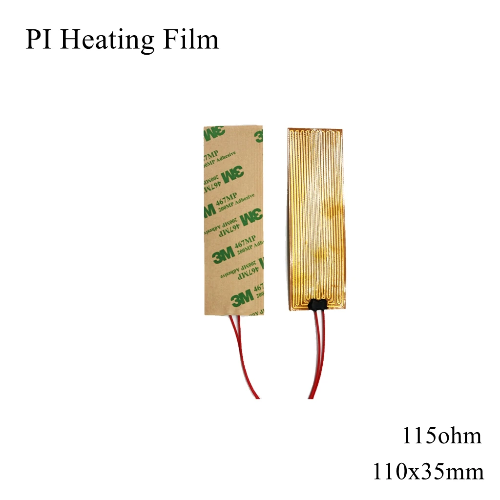110x35mm 5V 12V 24V 110V 220V PI Heating Film Polyimide Adhesive Electric Heater Plate Panel Pad Mat Fuel Foil Oil Engine Tank
110x35mm 5V 12V 24V 110V 220V PI Heating Film Polyimide Adhesive Electric Heater Plate Panel Pad Mat Fuel Foil Oil Engine Tank