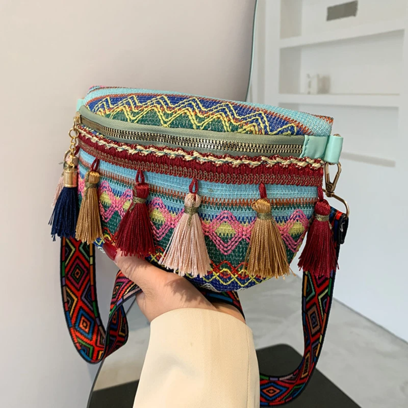 Women Ethnic Style Waist Bags 2023 New Tassel Variegated Color Chest Bag Shopping Personality Fashion Makeup Phone Shoulder Bag
Women Ethnic Style Waist Bags 2023 New Tassel Variegated Color Chest Bag Shopping Personality Fashion Makeup Phone Shoulder Bag