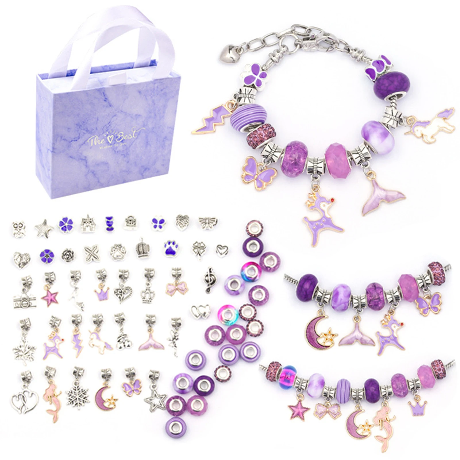 Charm Bracelet Making Kit 6 Color Choose Blue Green Purple Red Pink Violet Craft Gifts for Christmas Easter
Charm Bracelet Making Kit 6 Color Choose Blue Green Purple Red Pink Violet Craft Gifts for Christmas Easter