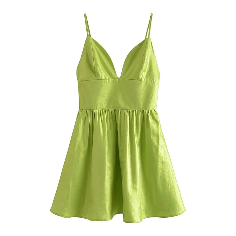 2022 Fashion Women Fluorescent Green Sexy Backless Sling Dress Ladies Summer Short Vestido
2022 Fashion Women Fluorescent Green Sexy Backless Sling Dress Ladies Summer Short Vestido
