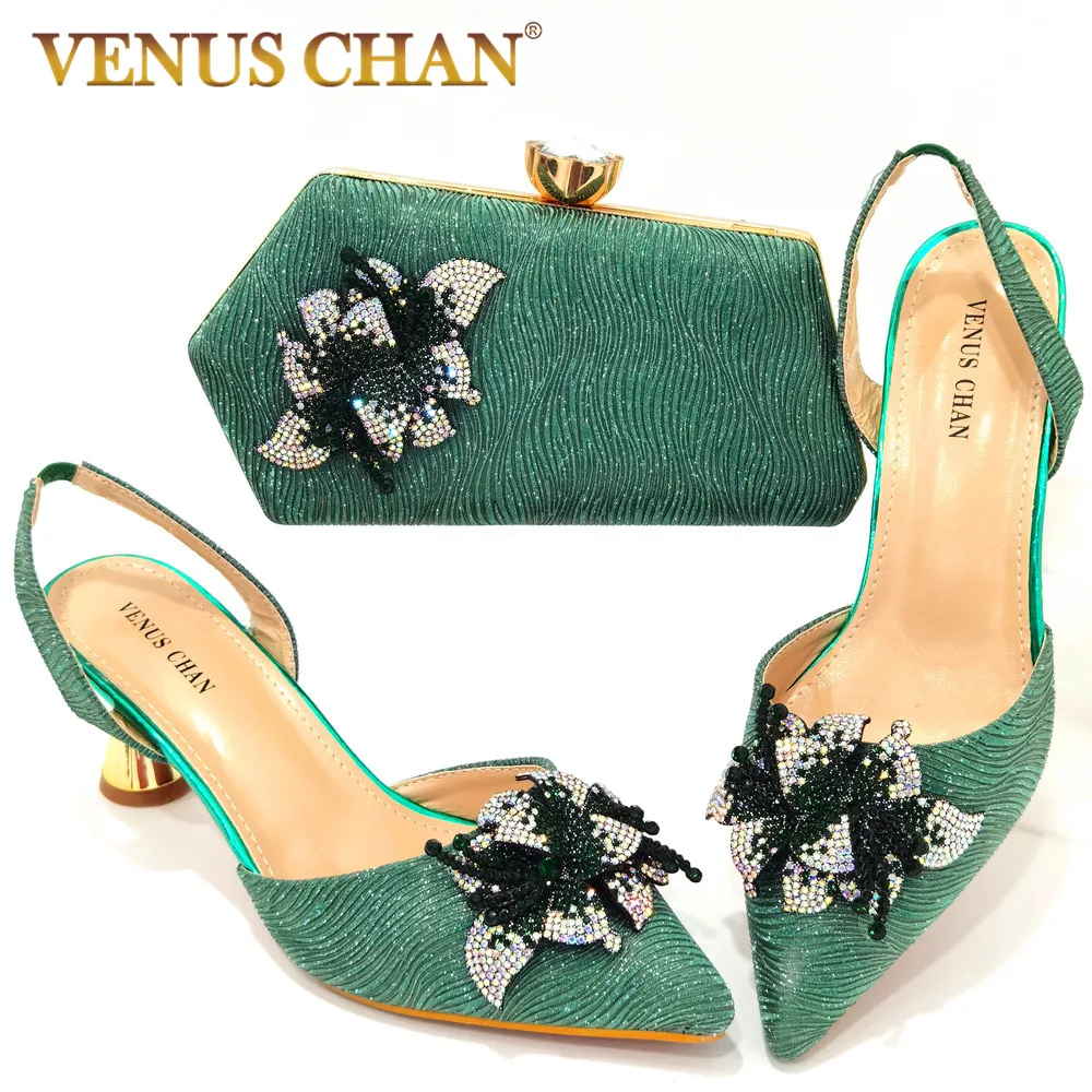 Venus Chan New Arrival Popular Cutout Style In Nigeria Italian Design Elegant Green Color Ladies Shoes and Bag For Party Wedding
Venus Chan New Arrival Popular Cutout Style In Nigeria Italian Design Elegant Green Color Ladies Shoes and Bag For Party Wedding