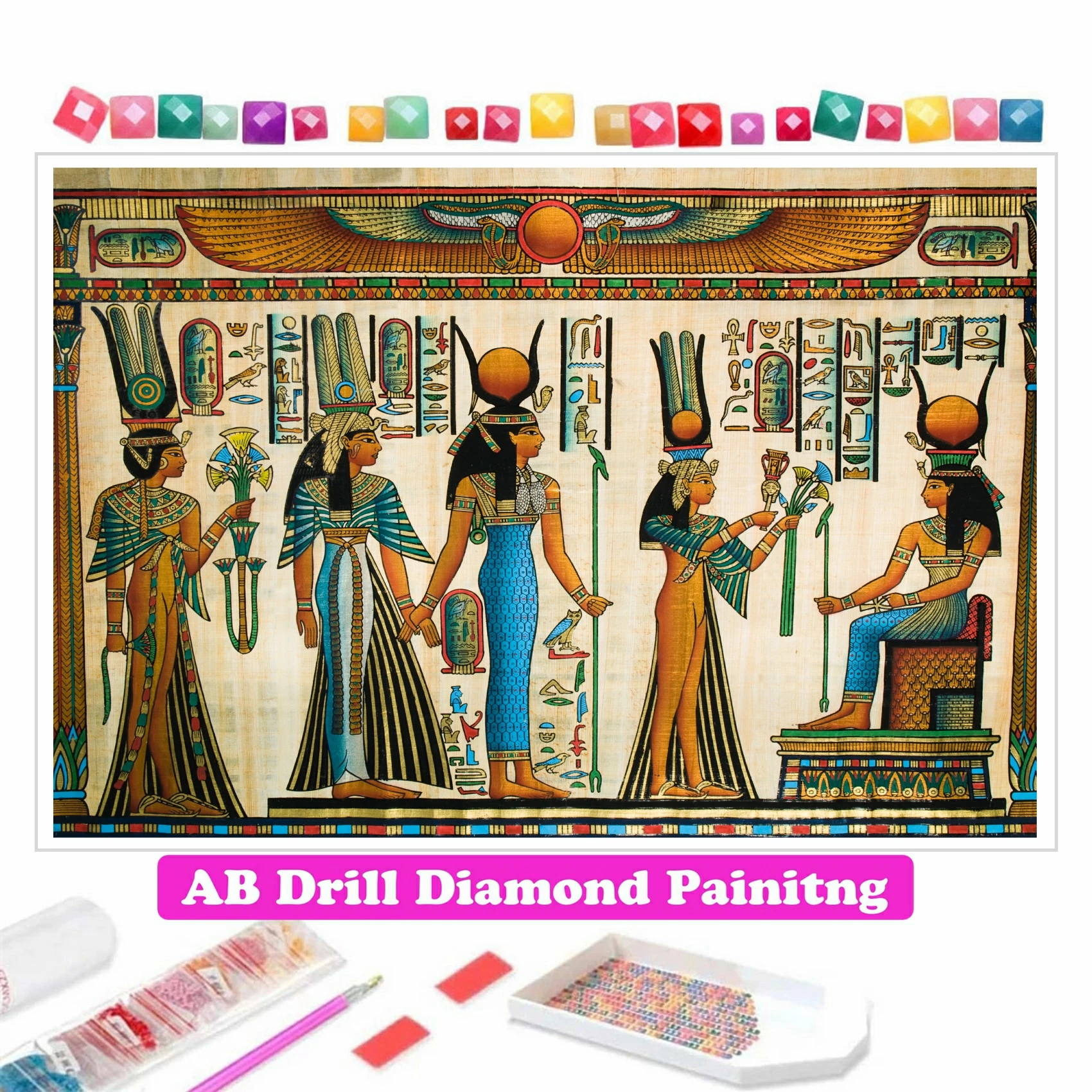 Egyptian King Tut Queen 5D DIY AB Drills Diamond Rhinestone Painting Cross Stitch Embroidery Picture Mosaic Home Decor Gift
Egyptian King Tut Queen 5D DIY AB Drills Diamond Rhinestone Painting Cross Stitch Embroidery Picture Mosaic Home Decor Gift
