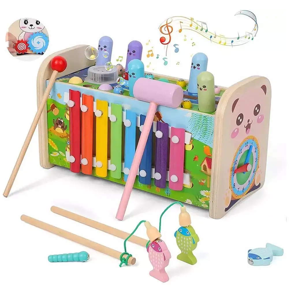 Montessori Music Early Education Hammer Toy Fishing Motor Skill Xylophone 12-36 Month Intelligence 8 In 1 Whack A Mole Game 
Montessori Music Early Education Hammer Toy Fishing Motor Skill Xylophone 12-36 Month Intelligence 8 In 1 Whack A Mole Game