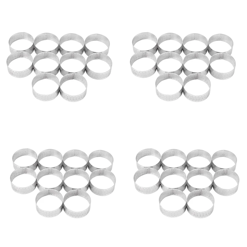 40 Pack 5Cm Stainless Steel Tart Ring, Heat-Resistant Perforated Cake Mousse Ring, Round Ring Baking Doughnut Tools
40 Pack 5Cm Stainless Steel Tart Ring, Heat-Resistant Perforated Cake Mousse Ring, Round Ring Baking Doughnut Tools