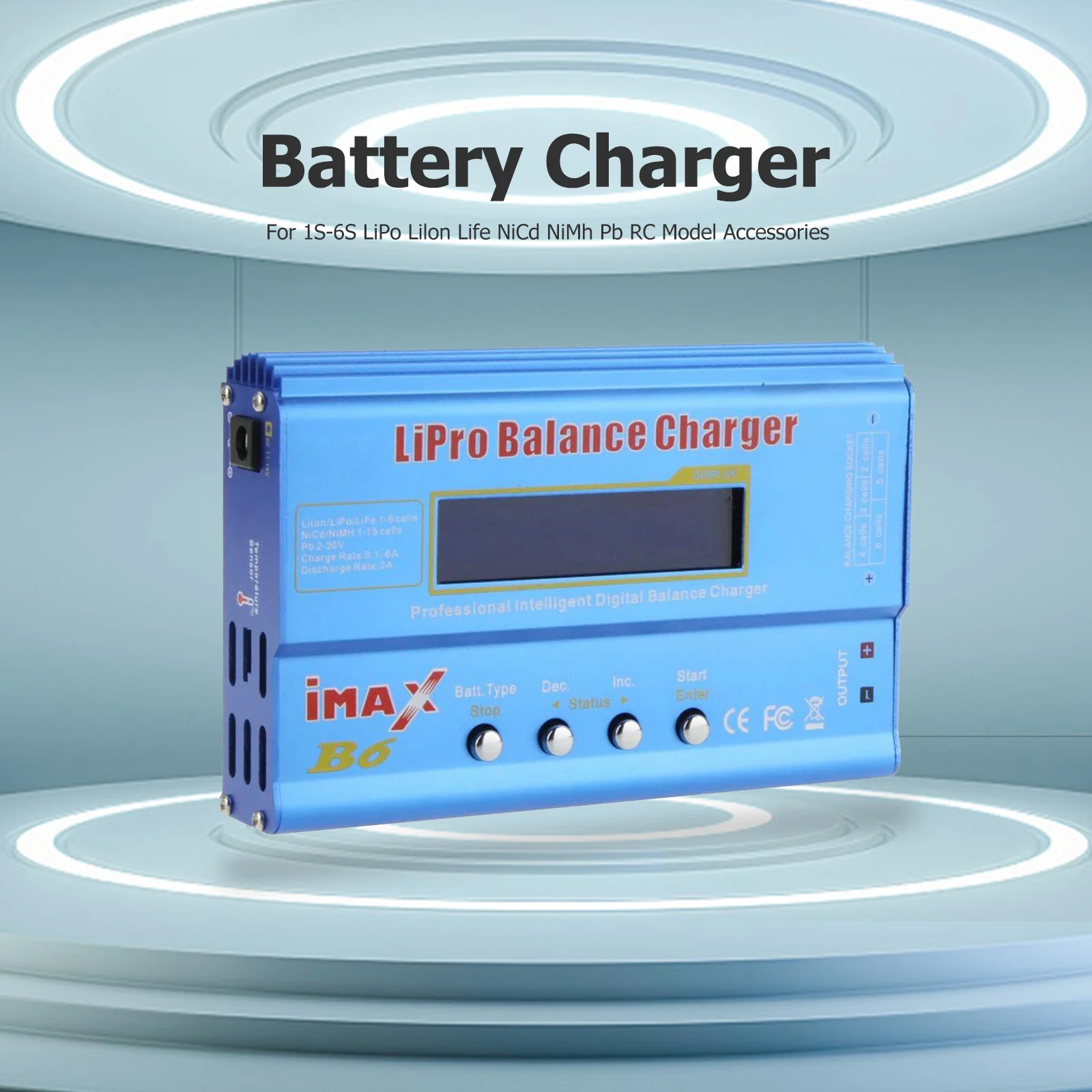 IMAX B6 80W Mini Battery Charger DC 10-20V Balance Chargers Discharger for 1S-6S LiPo Lilon Life NiCd NiMh Pb RC Model Accessory
IMAX B6 80W Mini Battery Charger DC 10-20V Balance Chargers Discharger for 1S-6S LiPo Lilon Life NiCd NiMh Pb RC Model Accessory