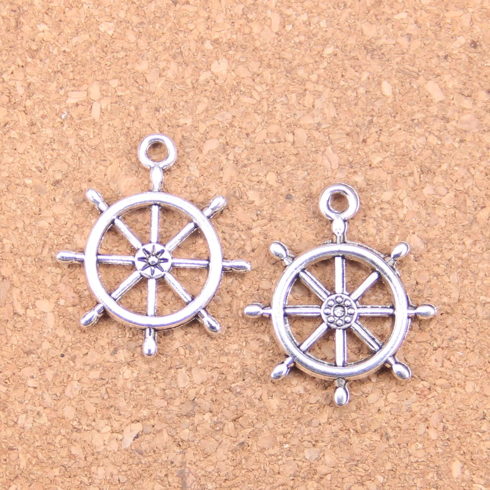 58pcs Charms rudder helm 27x23mm Antique Pendants,Vintage Tibetan Silver Jewelry,DIY for bracelet necklace 
58pcs Charms rudder helm 27x23mm Antique Pendants,Vintage Tibetan Silver Jewelry,DIY for bracelet necklace