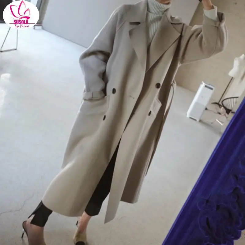 SUSOLA Lady Spring Autumn Winter Women's Double Snap Loose Long Classic Windbreaker Coat Jacket Women's Trend Jacket
SUSOLA Lady Spring Autumn Winter Women's Double Snap Loose Long Classic Windbreaker Coat Jacket Women's Trend Jacket