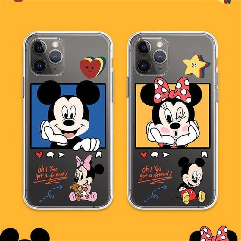 Clear Disney Mickey Minnie Phone Case for iPhone 13 12 Mini 11 Pro Max XS XR X 8 7 Plus Lens Protection Soft Silicone Cover Capa
Clear Disney Mickey Minnie Phone Case for iPhone 13 12 Mini 11 Pro Max XS XR X 8 7 Plus Lens Protection Soft Silicone Cover Capa