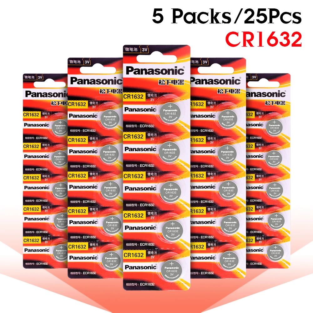 Литиевая батарейка Panasonic CR1632 DL1632, 25 шт., Кнопочная, LM1632, 3 в, для дистанционного управления автомобилем, часами, игрушками
Литиевая батарейка Panasonic CR1632 DL1632, 25 шт., Кнопочная, LM1632, 3 в, для дистанционного управления автомобилем, часами, игрушками