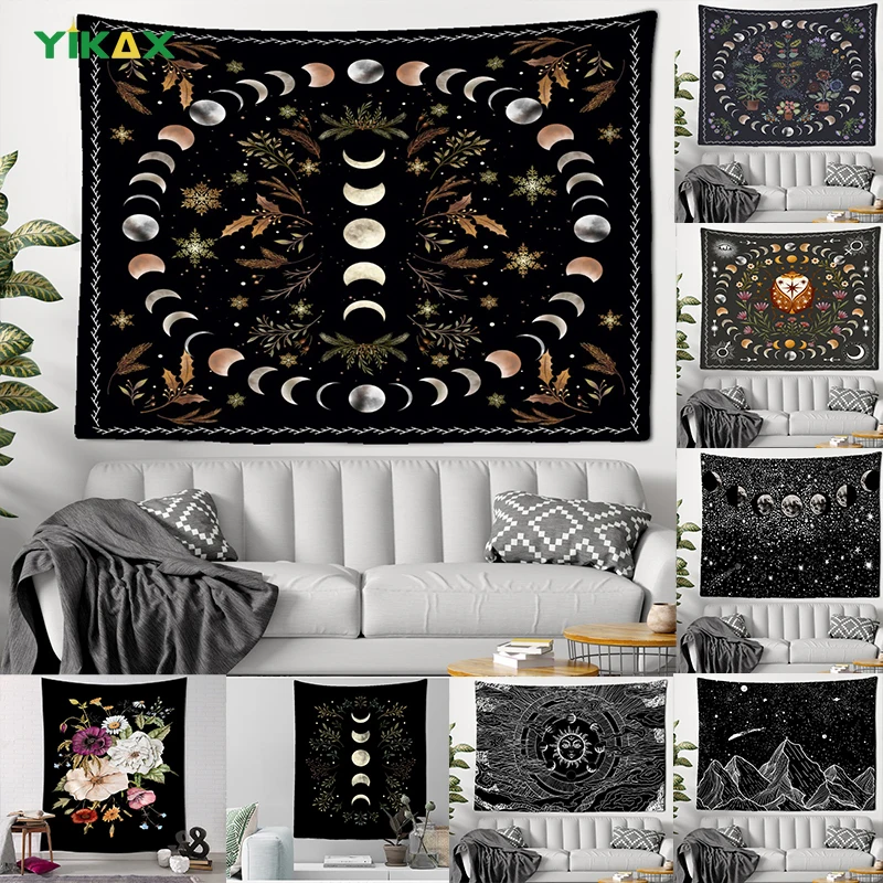 Tapestry Wall Hanging Moon Phase Sun Black and White Blanket Aesthetic Boho Hippie Cosmic Art Dorm Psychedelic Home Decoration
Tapestry Wall Hanging Moon Phase Sun Black and White Blanket Aesthetic Boho Hippie Cosmic Art Dorm Psychedelic Home Decoration