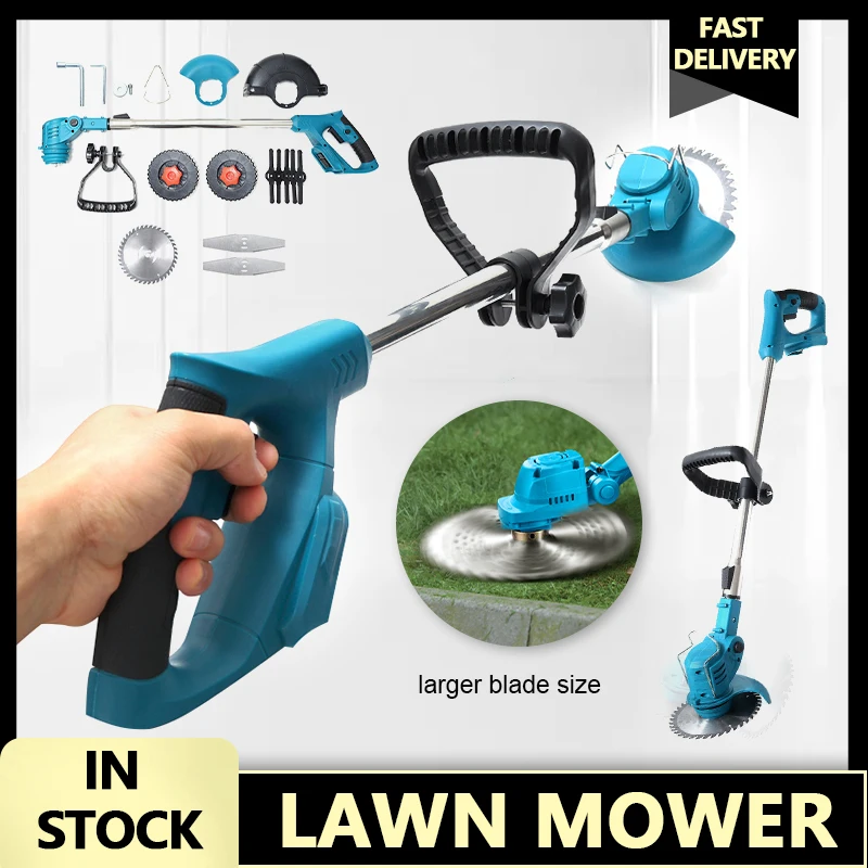 Electric Grass Trimmer 21V Cordless Lawn Mower Length Adjustable Cutter Household Garden Power Tools For Makita 18V Battery
Electric Grass Trimmer 21V Cordless Lawn Mower Length Adjustable Cutter Household Garden Power Tools For Makita 18V Battery